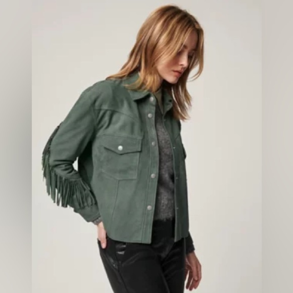 Overland ROSARIO CROP FRINGE SUEDE JACKET